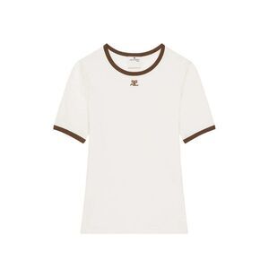 Courreges Women T-Shirt With Contrasting Trim